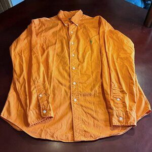 Polo Ralph Lauren Orange Oxford Long Sleeve (Large)